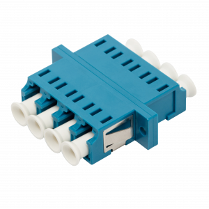 LC optical adapter, quad